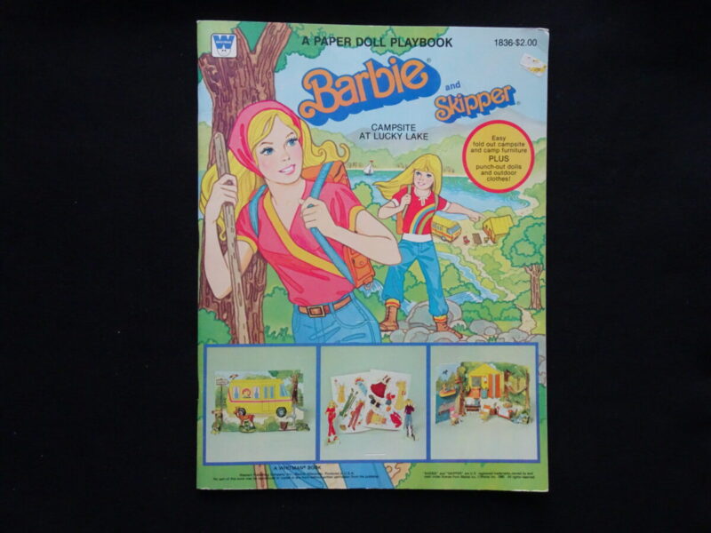 Paper Doll- Barbie and Skipper Campsite at Lucky Lake